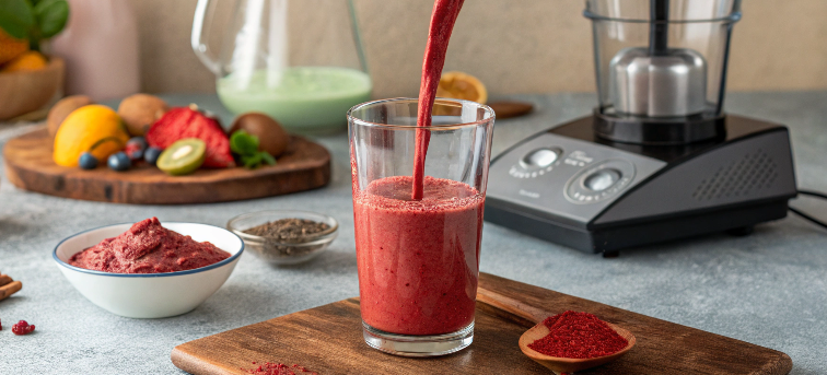 Can you blend red yeast rice into protein shakes