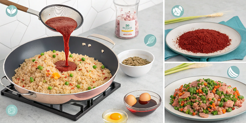 How to cook red yeast rice for fried rice