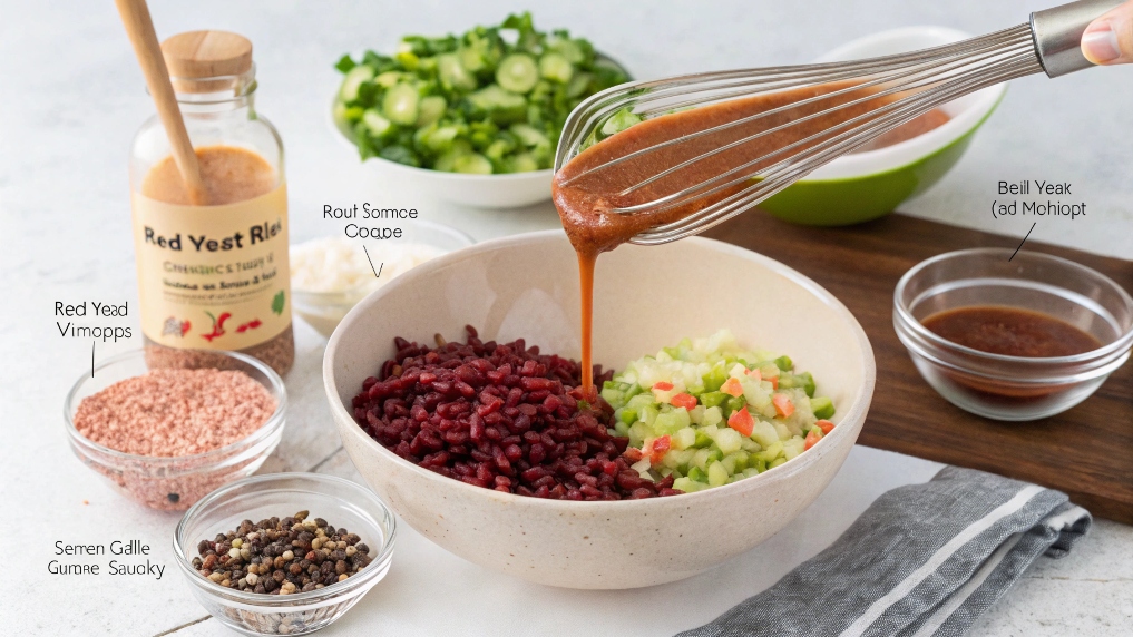 How to make red yeast rice salad dressing